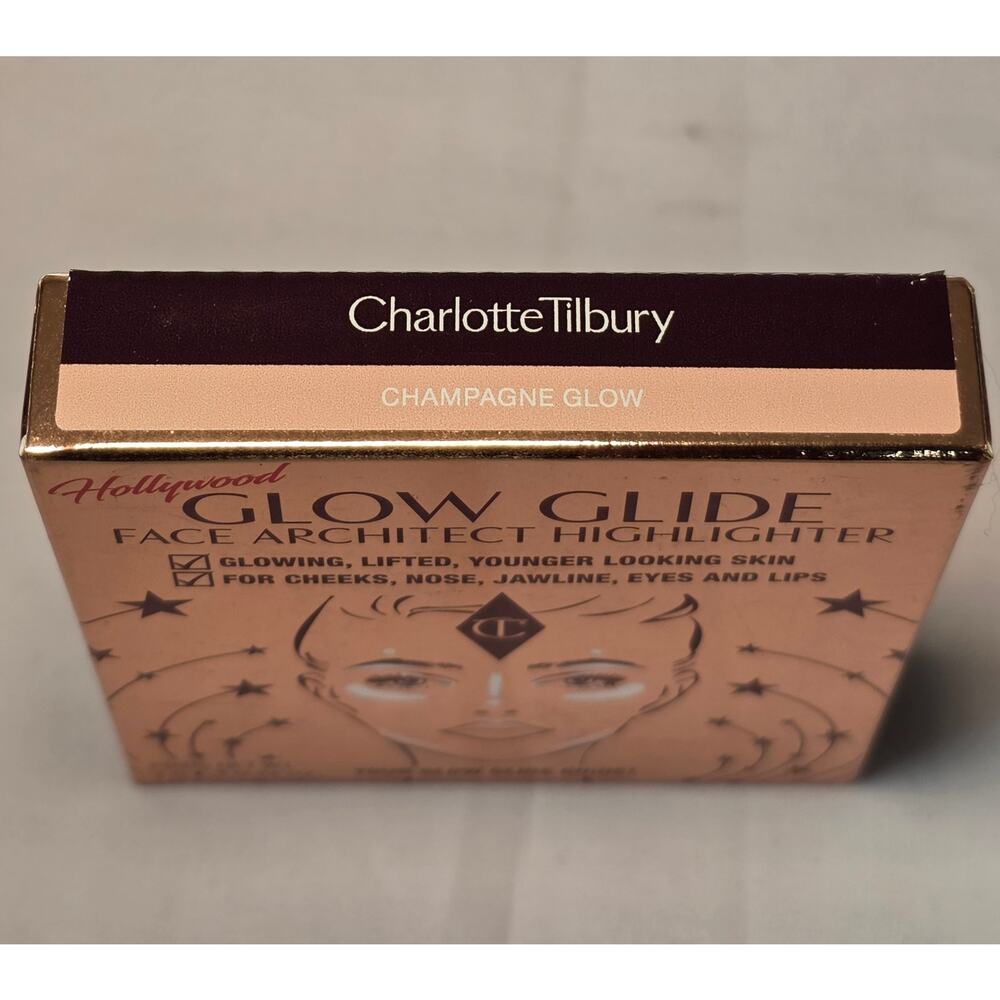 Charlotte Tilbury Glow Glide Face Architect Highliter Champagne Glow 0.24 Oz NIB - Picture 6 of 15